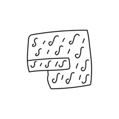 Abstract line art illustration of a keyboard with letter 'S' keys. Minimalist vector graphic with modern, tech and digital concept.