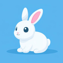 Adorable illustration of rabbits, featuring charming bunny icons in a modern flat style with delightful textures. Perfect for your project