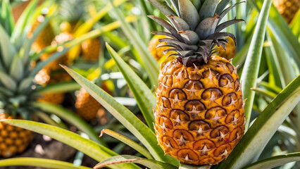 Obraz premium Pineapple Plant in the garden