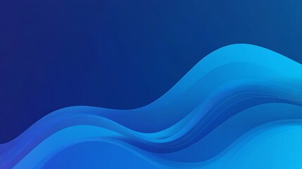 Abstract Blue Wavy Lines Background Design