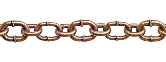Steel chain isolated on transparent background