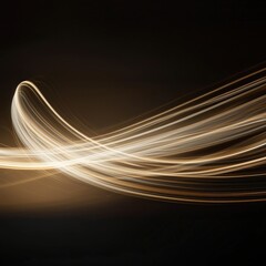 Naklejka premium Abstract light trails on black background