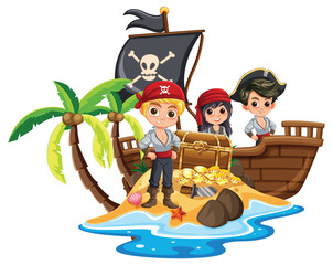 Fototapeta premium Pirate Adventure on Treasure Island
