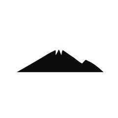 silhouette of mountain view