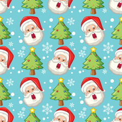 Festive Santa and Christmas Trees