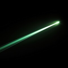 Fototapeta premium Green light streak in dark