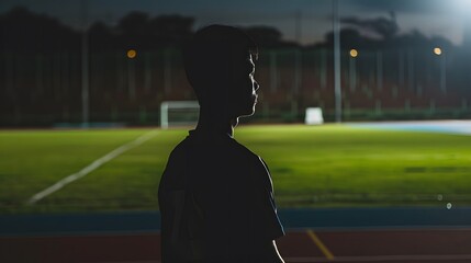 Silhouette of a football player in a stylish pose featuring a business and fashion vibe combining elements of sport and elegance in a vector illustration of a person in action