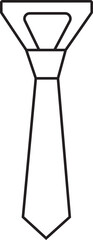 Premium vector of tie line icon, business style, dress code thin line icon.