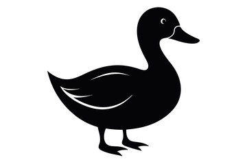 Obraz premiumBeautiful duck silhouette vector illustration. 