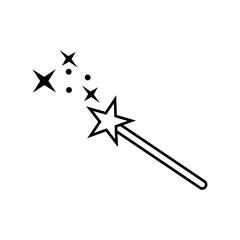 Magic wand line icon