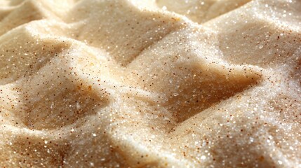Obraz premium Beautiful beige sand background with natural texture for summer and beach concept, top view. 