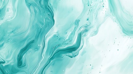 Obraz premium Abstract watercolor paint background illustration - Teal color blue and green with liquid fluid marbled paper texture banner texture, Generative AI