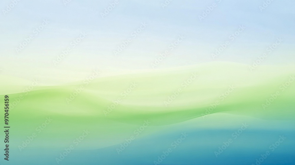 Poster A gradient background blending from cobalt blue to soft green, creating a gentle and calming visual flow.
