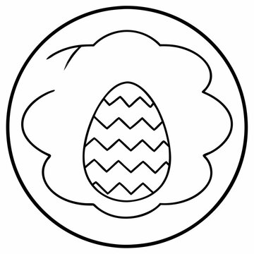 recommend clip art: easter placemat outline coloring book page line art drawing