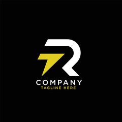 Letter R Energy Logo, suitable for any business related to Energy or electricity with R initials.