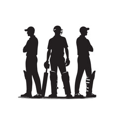Cricket player vector design. Cricket player logo, icon design. Cricket player illustration isolated on white background.