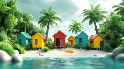 Obraz premium Tourism holiday concept, tourism marketing materials, 
