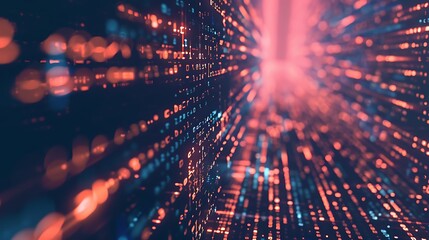 Fototapeta premium Digital Servers with Data Paths Business Theme, Background, Plain Background, Servers, Data