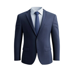 Businessman navy blue suit, With blue tie, isolated on  Transform Background.