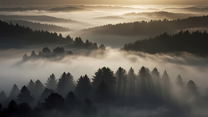 Dense Fog with Light Rays