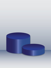 blue podium background for product presentation vector illustration
