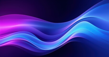 Fototapeta premium A vibrant abstract design featuring flowing waves in shades of pink and blue, creating a dynamic and modern visual effect.