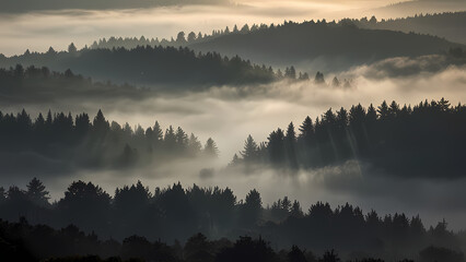 Dense Fog with Light Rays
