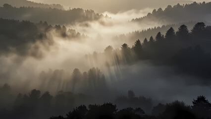 Dense Fog with Light Rays