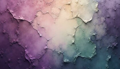 Gradient Abstract Design with Cracked Patterns in Purple, Pink, and Teal