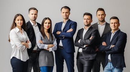 Elite Business Team Posing Confidently, Successful Professionals, Elite Business Team, Successful