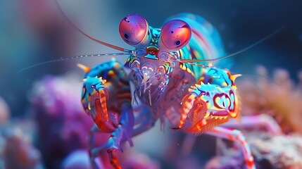 Peacock mantis shrimp's punch creating cavitation bubble, underwater explosive: A peacock mantis shrimp delivers a punch so powerful it creates a cavitation bubble, the underwater explosion 