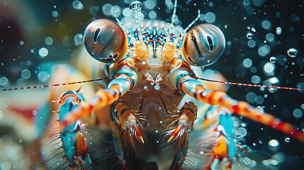 Peacock mantis shrimp's punch creating cavitation bubble, underwater explosive: A peacock mantis shrimp delivers a punch so powerful it creates a cavitation bubble, the underwater explosion 