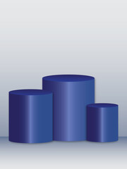 blue podium background for product presentation vector illustration