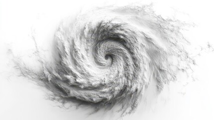 Obraz premium Cyclone clipart, element, 3D illustration, realistic, isolated on white background