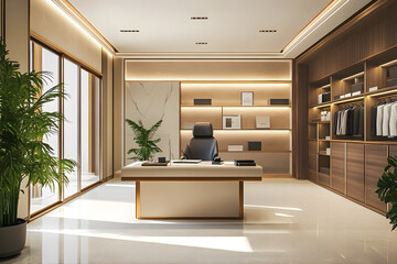 Fototapeta premium An interior decoration of a tailor shop