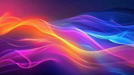 A vibrant abstract design featuring flowing waves of color, creating a dynamic and energetic visual effect.