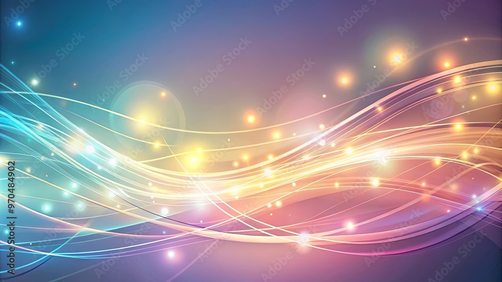Wall mural Abstract background with light pastel strokes and luminous lines for design projects