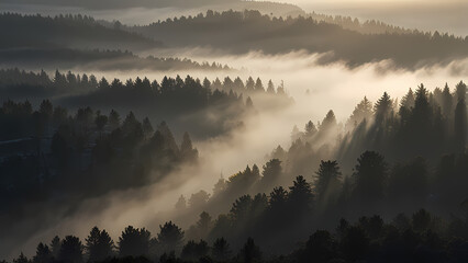 Dense Fog with Light Rays