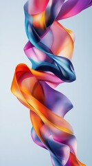 Fototapeta premium 3D Multicolored Twisted Ribbon
