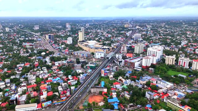 4k Videos, Aerial View Of Kochi City wide View Edappally Junction