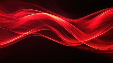 Vibrant Red Abstract Background with Smooth Elegant Lines