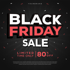 black friday illustration in gradient style design