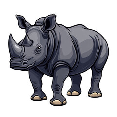 Fototapeta premium Black Rhinoceros | Icon | Anime