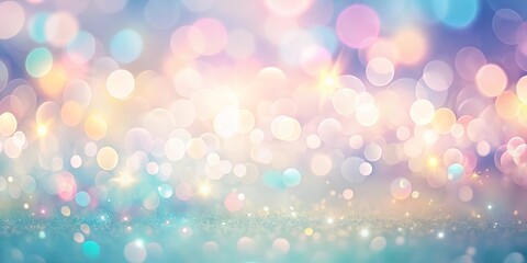 Fototapeta premium Abstract background with soft pastel colors and bokeh lights creating a serene and peaceful atmosphere