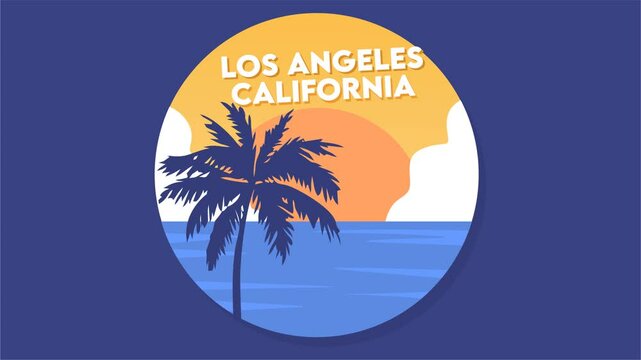 los angeles california with beautiful sky views