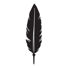 Feather quill pen vector Clipart - quill pen illustration in black and white