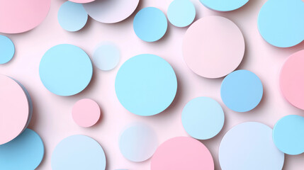 A design featuring soft pink and blue circles, perfect for adding a modern touch to your business projects. The background uses colorful circles arranged in a geometric pattern.