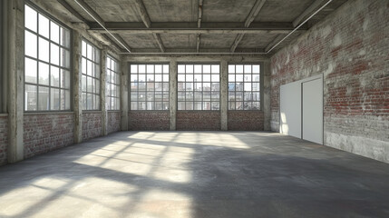 A detailed 3D image of an old, empty studio with no visible edges. It's designed for virtual reality (VR) experiences and looks very realistic.