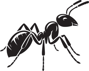 Ant insect Silhouette vector illustration isolated on a white background