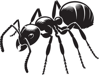 Ant insect Silhouette vector illustration isolated on a white background